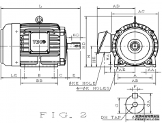 东元电机AEEFF3-2.2KW-4P-100L 尺寸图纸